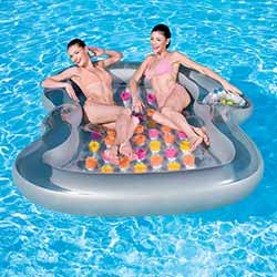 Double Designer Inflatable Pool Lounge Float