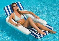 Sunchaser Padded Floating Swimming Pool Lounger