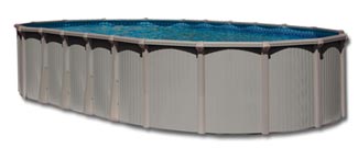 ground above pools oval bermuda 18x40 aluminum pool