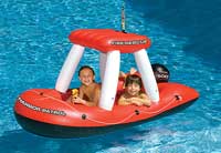 Fire Boat Squirter Inflatable Swimming Pool Float
