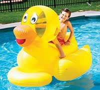 Giant Rideable Ducky Inflatable Swimming Pool Float