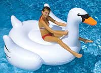Giant Rideable Swan Inflatable Swimming Pool Float