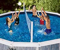 Pool Jam Volleyball and Basketball Combo for Above Ground Po