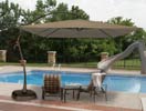 Seabrooke 10' Square Cantilever Umbrella with Base