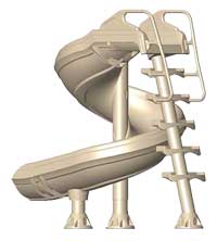 Inter-Fab G-Force 6'6" Swimming Pool Slide