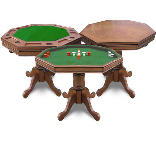 Kingston Antique Dark Oak Poker Table only - In Stock Soon! Call to Preorder