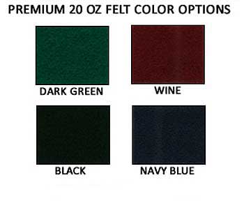 Beautiful felt color options to match any room.