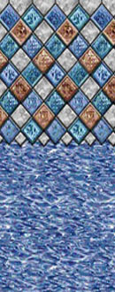 Jewel Tile 54 inch  25ga. V-Bead Pool Liner