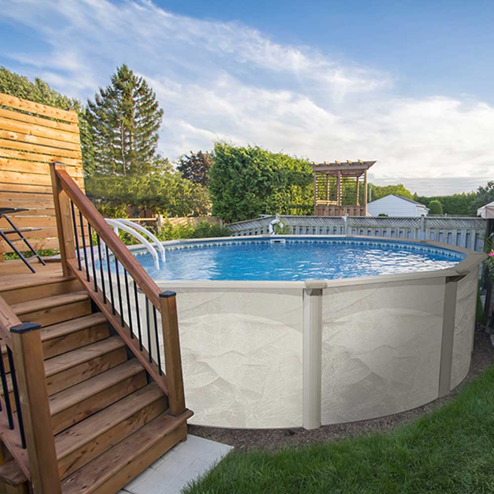 The EZ Sunday pool looks great in any landscape!