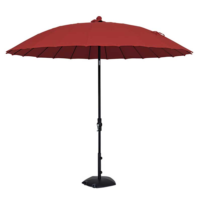 Canton 10' Umbrella with Collar Tilt - Red - Currently Unavailable