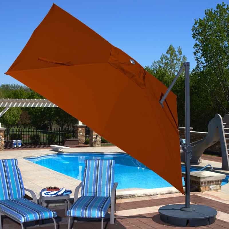 Santorini II Umbrella - Terra Cotta - Sunbrella Acrylic