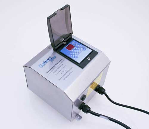 State-of-the-art controller is programmable to adjust chlorine output.