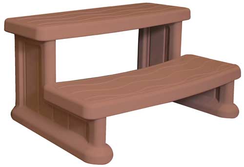 Economical Spa Side Steps - Redwood - In Stock Soon! Call to Preorder